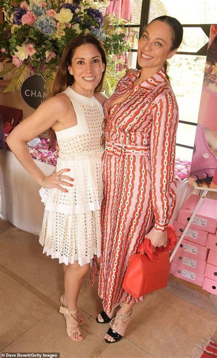 Ladies: Lily Hodges (left) and Lilly were all smiles as they attended the charity event together on Tuesday